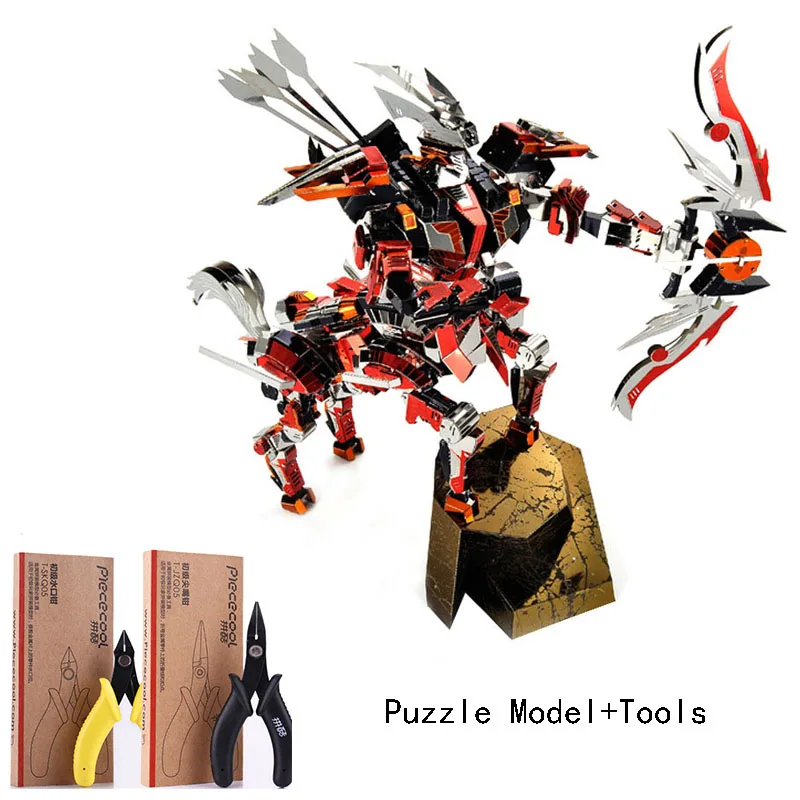 Model With Tools Креативный 3D DIY металлический Кентавр рыцарь Арчер Модель Сборка игрушки Красочные из нержавеющей стали Стрелец модель головоломки игрушки - Цвет: Model With Tools