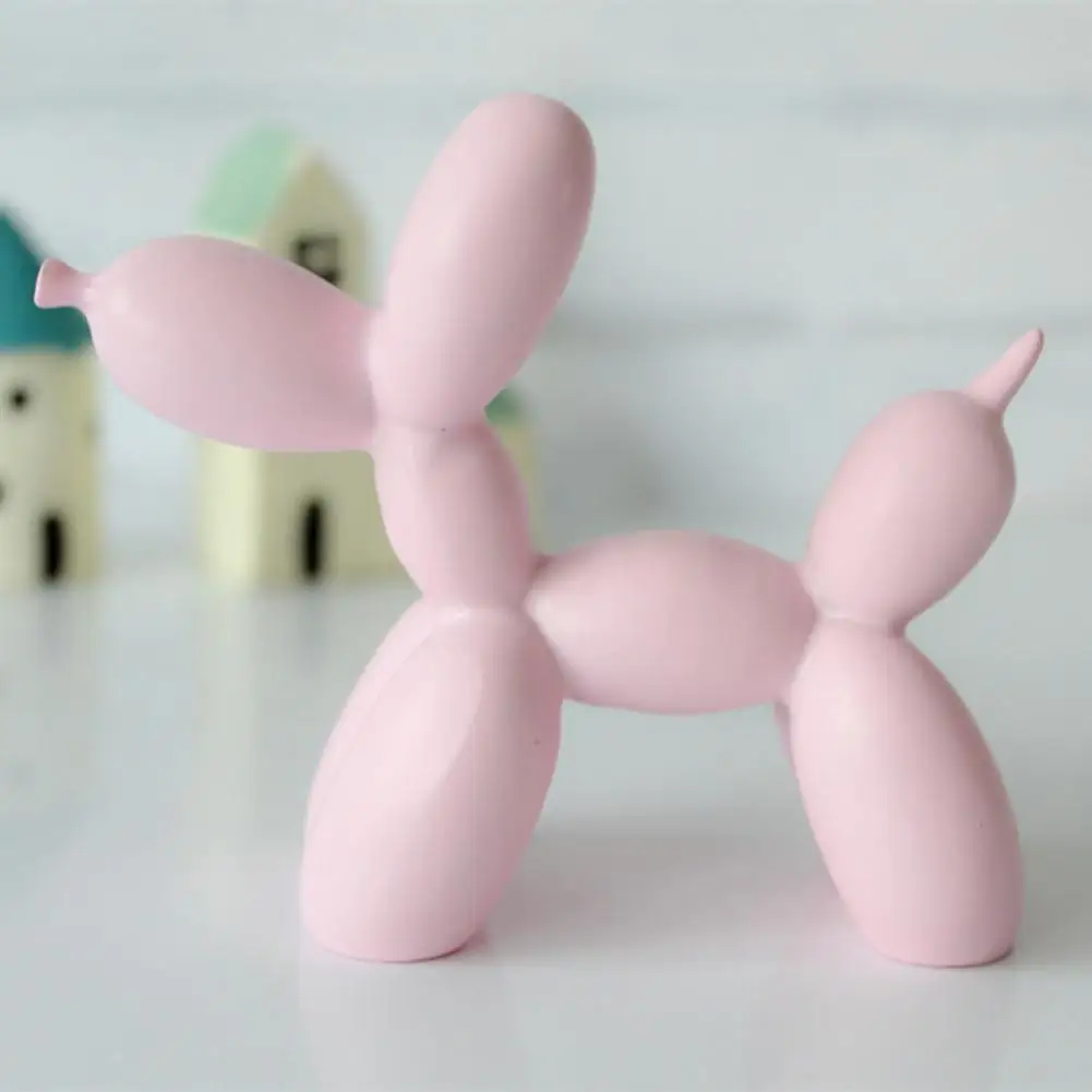 Маленький воздушный шар статуя собаки изделия из смолы модные Животные Скульптура торт выпечки Семья украшения закуски настольные украшения подарок
