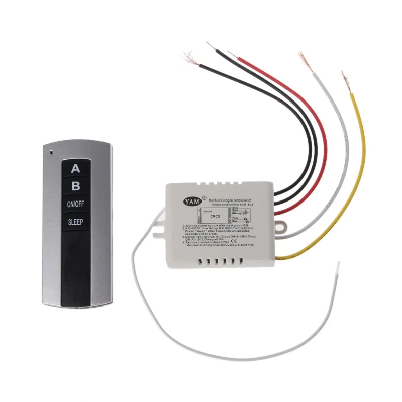 

New High quality Wireless 2 Channel ON/OFF Lamp Remote Control Switch Receiver Transmitter