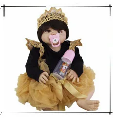 Для маленьких девочек кукла 1" ручной работы полный Средства ухода за кожей силиконовые возрождается Куклы реалистичных мягкий винил ребенка принцесса кукла Игрушечные лошадки для рождественские подарки