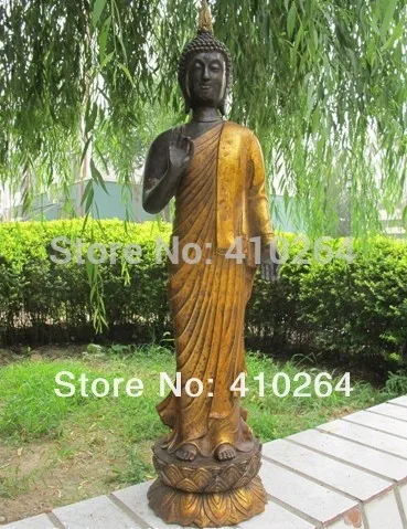 

Tibet Buddhism Folk Bronze Thailand Ayutthaya Shakyamuni Buddha statue