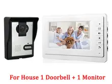 Freeship 7 “Video de La Puerta Teléfono Intercom Timbre de La Visión Nocturna Impermeable Cámara de Seguridad cámara Estenopeica vision interfono