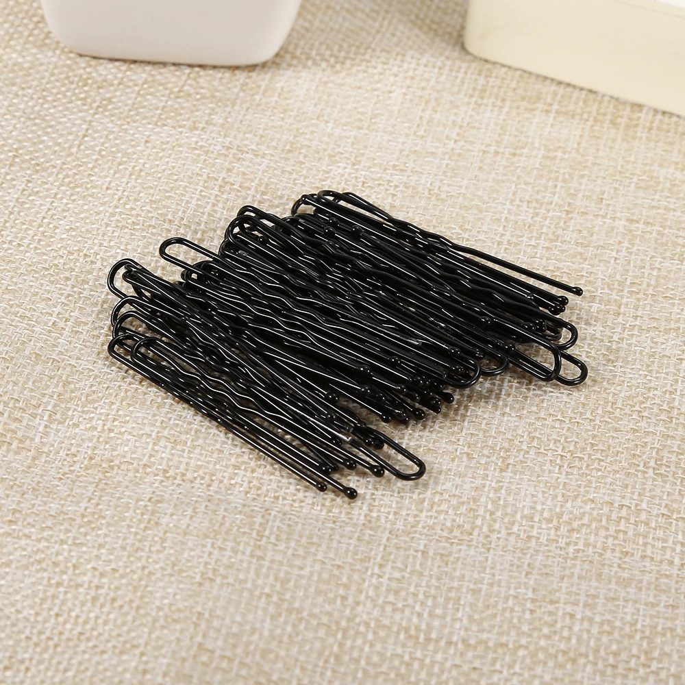 50pcs/lot U Shaped Hairpin Hair Clips Pins Metal Barrette Women Hair Styling Tools Accessories Braided hair Tool