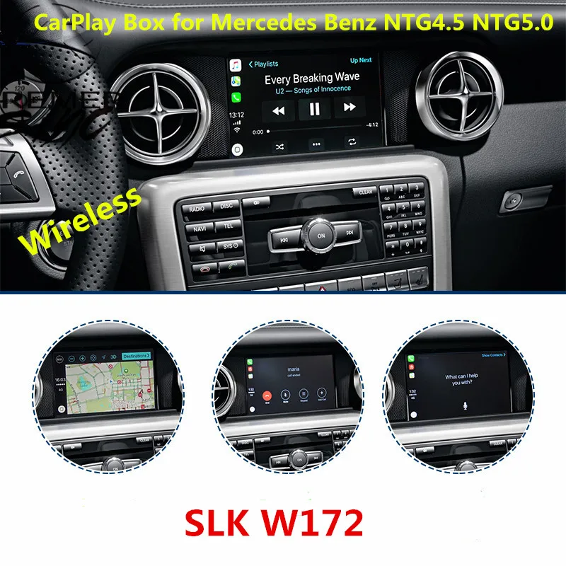 Aftermarket Беспроводной CarPlay Smart Box для Mercedes Benz W176 W246 W205 W207 W216 W212 W218 NTG4.5 NTG5.0