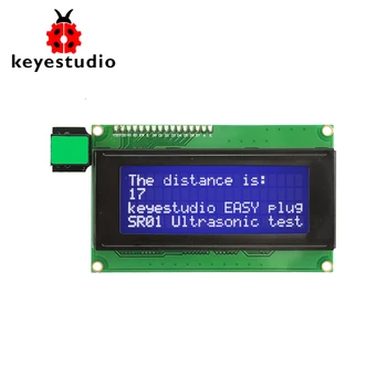 Nowy! Keyestudio EASY plug I2C 2004 moduł wyświetlacza lcd do pary Arduino tanie i dobre opinie 20*4