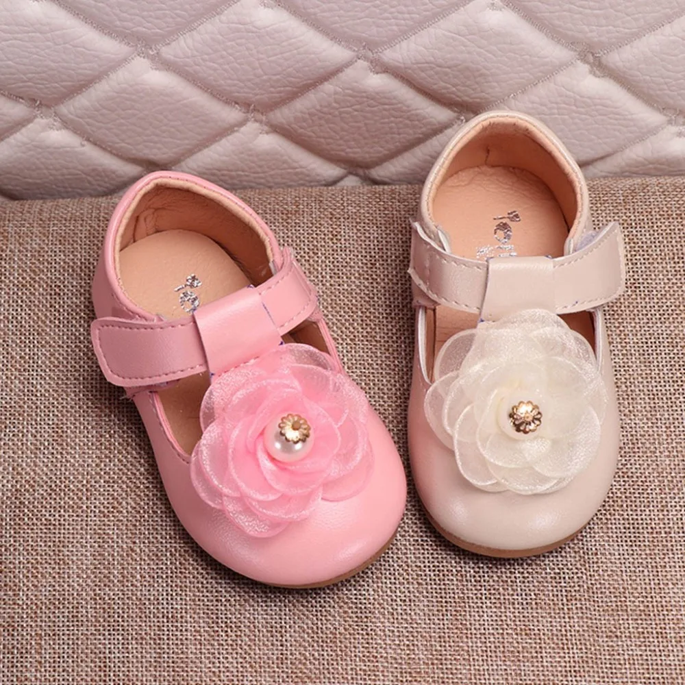 

Spring Girls Shoes Pu Leather Party Shoes For Kids Children Flowers Mary Janes Shoe Hollow Out Sandals white Pink MCH096