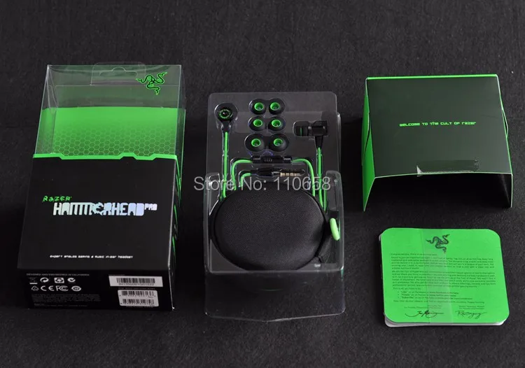 Razer Hammerhead Pro With Mic Gaming headphone computer game earphone Music Bass In-Ear Headset Brand New Retail packaging | Электроника