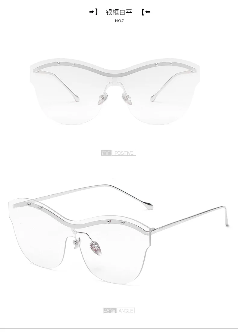 Новые негабаритные Квадратные Солнцезащитные очки без оправы женские брендовые дизайнерские плоские большие солнцезащитные очки с большой оправой очки цельные очки FML