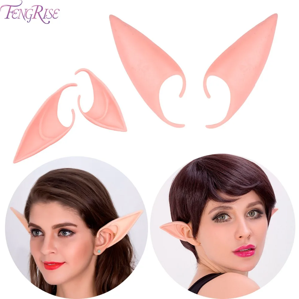 FENGRISE 1 Pair Latex Elf Ears Soft Fairy False Ears Charms Mystery ...