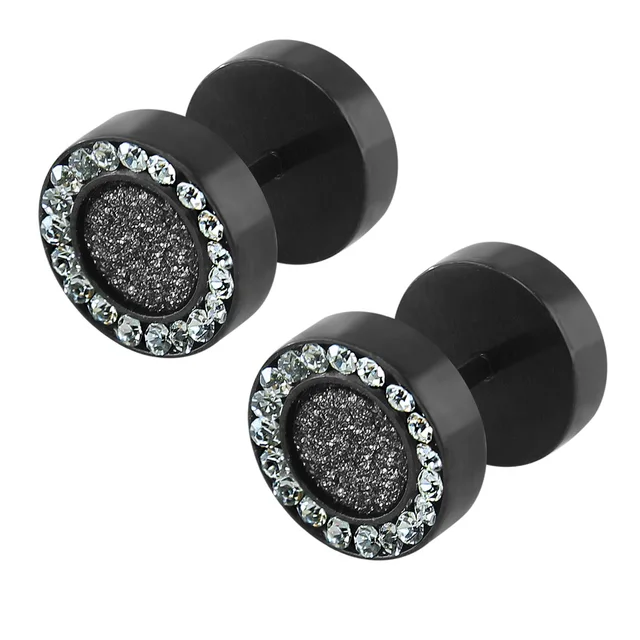 mens black diamond earrings zales