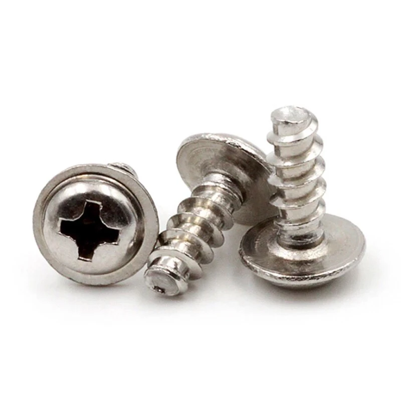 304 stainless steel PWB plate head, flat tail and cushion self tapping