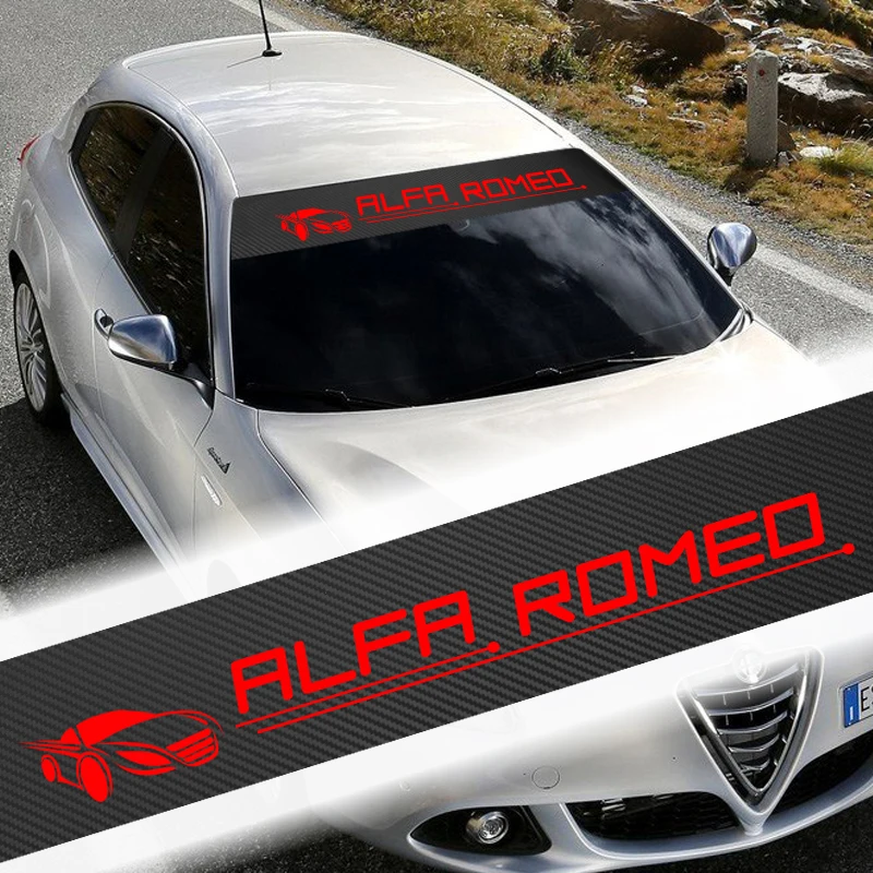 135x20cm Car Styling Decoration Decals Front Rear Windshield Decal Sticker for ALFA ROMEO Mito 147 159 Giulietta Spider GT