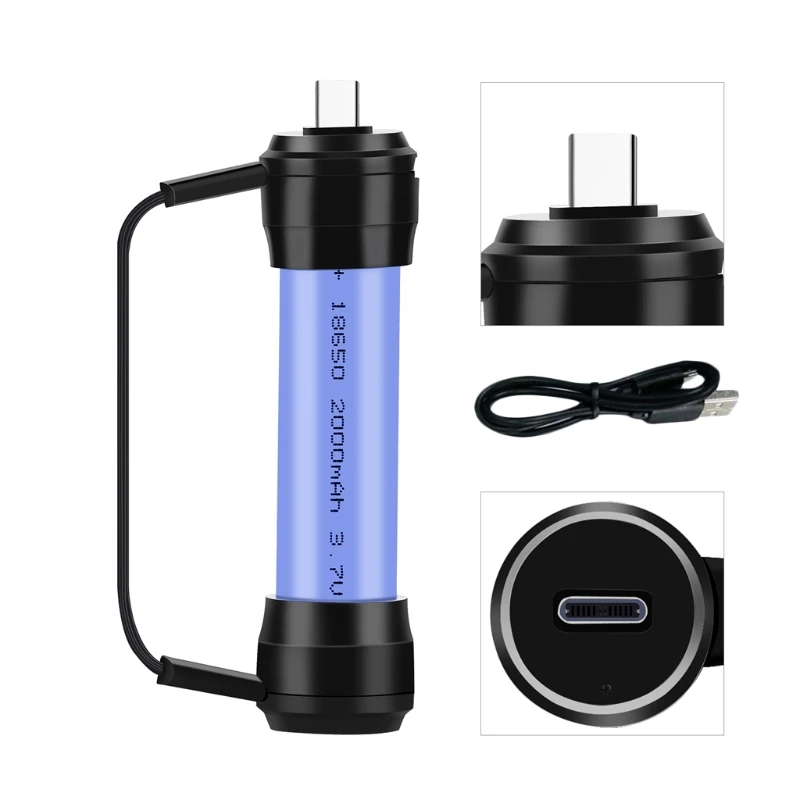 

Emergency 18650 Battery Power Bank Type C Micro USB Charger for Samsung S9 S8 Xiaomi 5 6 8