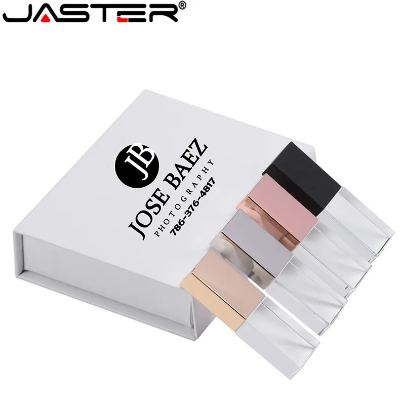 JASTER логотип Кристалл Usb 2,0 флэш-накопитель с подарочной коробкой 4 ГБ 8 ГБ 16 ГБ 32 ГБ 64 ГБ(более 10 шт бесплатный логотип