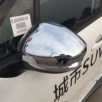 

WELKINRY car auto cover overlay For Peugeot 2008 2013 2014 2015 2016 2017 ABS chrome side wing fender rearview door mirror trim