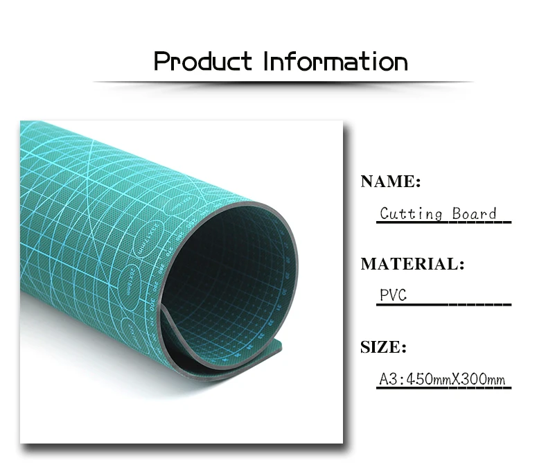 A3 коврик для резки зеленый переработанный ПВХ основа с самозакрывающейся, самовосhealing вающейся поверхностью, 2 года самовосhealing вающийся Набор ковриков для резки