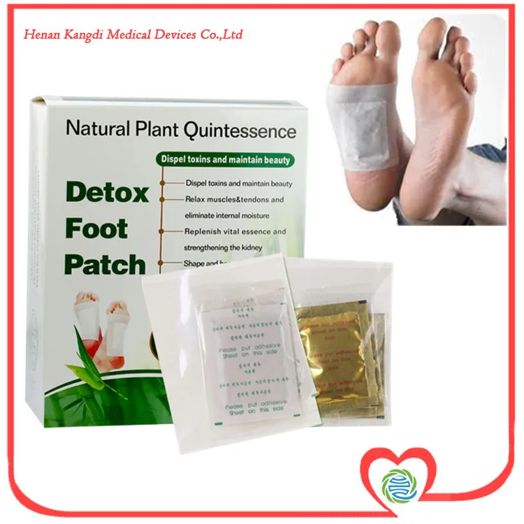 2015 Hot Bamboo Vinegar Detox Gold Foot Patch 5Bags=10Pcs Feet Detox