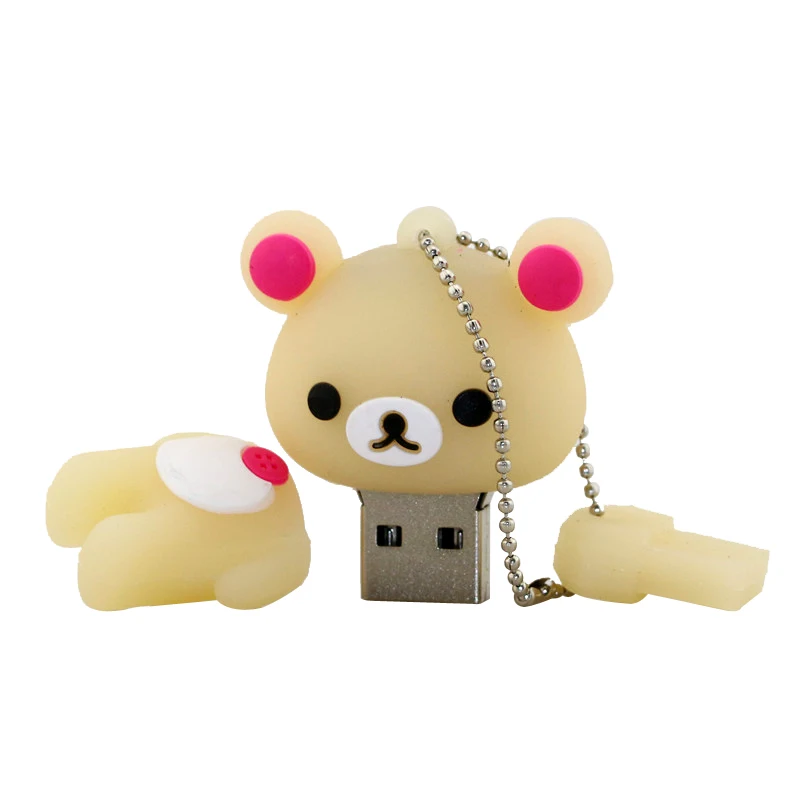 Прекрасный накопитель Rilakkuma Медведь стиль USB флешка memory stick U диск 4ГБ 8ГБ 16ГБ 32ГБ 64ГБ 128 ГБ - Цвет: G