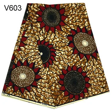 

African veritable wax print fabrics wax style quality ankara batik block prints dutch wax tissue wax V603