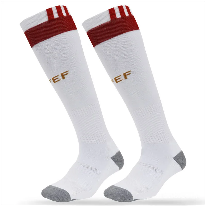 جوارب لكرة القدم المهنية نادي فريق جوارب لكرة القدم سميكة الركبة عالية التدريب طويل الجورب التزلج الدافئة جوارب رياضية الاطفال إلى الكبار