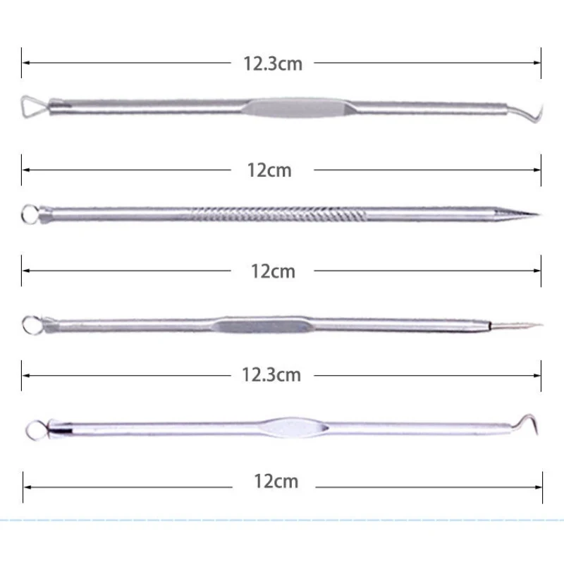 9 шт. из нержавеющей стали удаление акне инструмент для удаления уход за кожей лица угрей прыщи удаления Комедон экстракт Ance иглы комплект