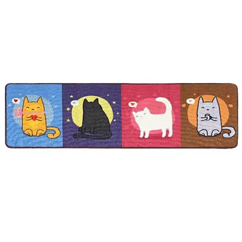 

Lovely Cartoon Cat Pattern Kitchen Runner Rug Home Decorator Floor Rug Non-Slip Breathable Living Room Bedroom Carpet