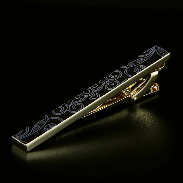 

SPARTA Laser Engraving Clouds gold plating tie clip men's tie clips + free shipping !!! High quality metal tie clips
