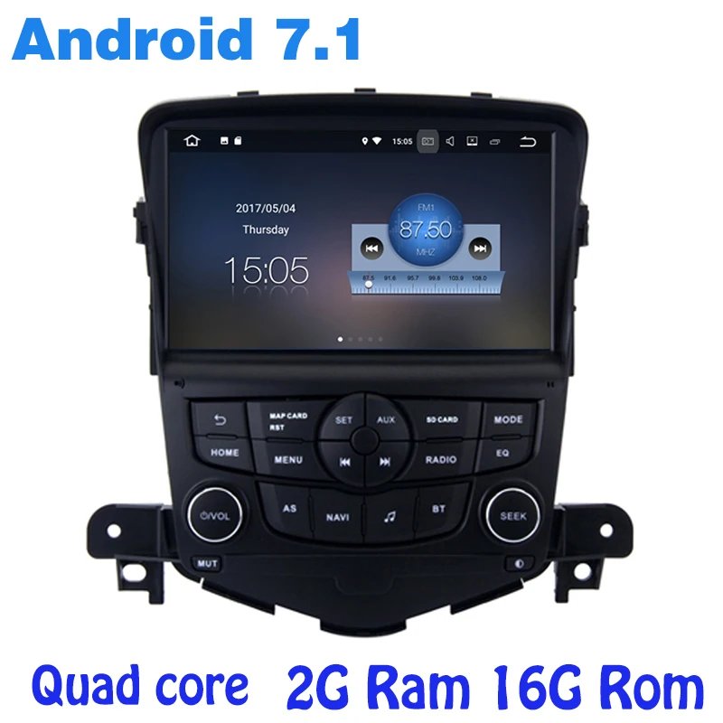 

Android 7.1 Quad core car radio gps for chevrolet Cruze 2008-2013 with 2G RAM wifi 4G USB RDS bluetooth audio stereo mirror link
