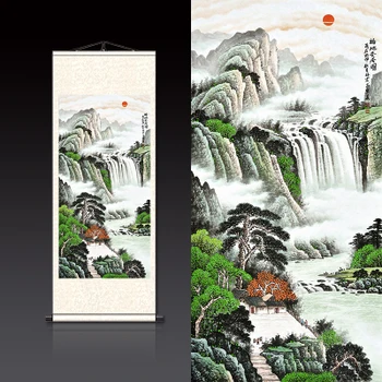 

Fu Di residence silk hanging painting room office decoration