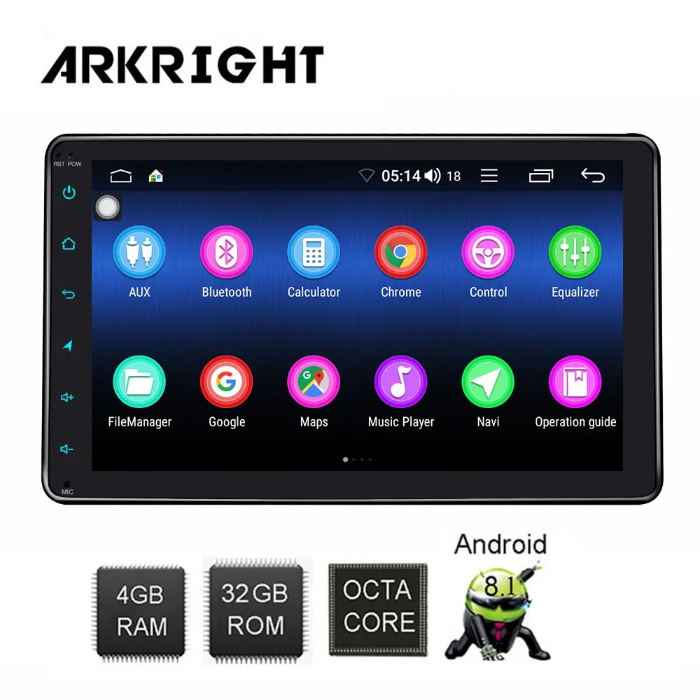 Discount ARKRIGHT 8" Android Car Radio Audio Stereo 4+32GB Android 8.1 Car Multimedia Player For Toyota car Player built-in DSP 2