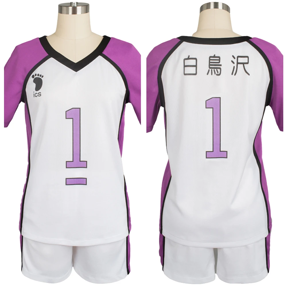 Haikyu Haikyuu Shiratorizawa Академия Wakatoshi униформа косплей костюм для Хэллоуина