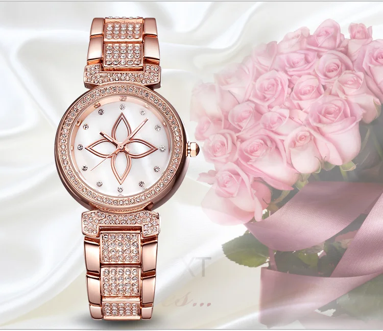 cristal strass senhoras relógio multi-função quartzo senhoras