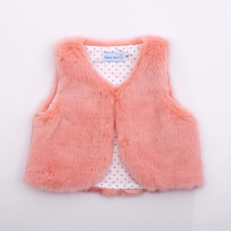 2018 Autumn Winter Baby Sleeveless Faux Fur Vest Baby Girl Clothes