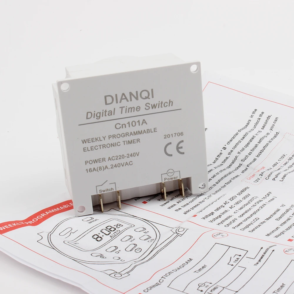 Таймер питания CN101A с цифровым ЖК дисплеем 220 В 230 10 А|time switch relay|timer time relaylcd timer |