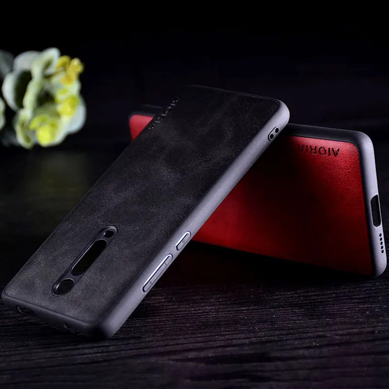 Чехол для xiaomi redmi k20 pro роскошный винтажный кожаный чехол с ТПУ телефона из