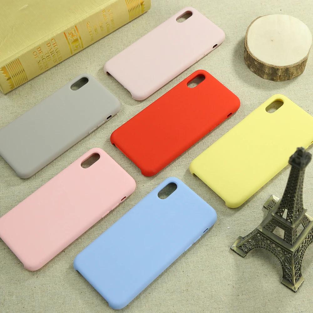 

50Pcs/lot Original Silicone Case For Phone i5 SE 6 6s 7 8 plus iX XS XR XS MAX Phone Cover case with Packaging