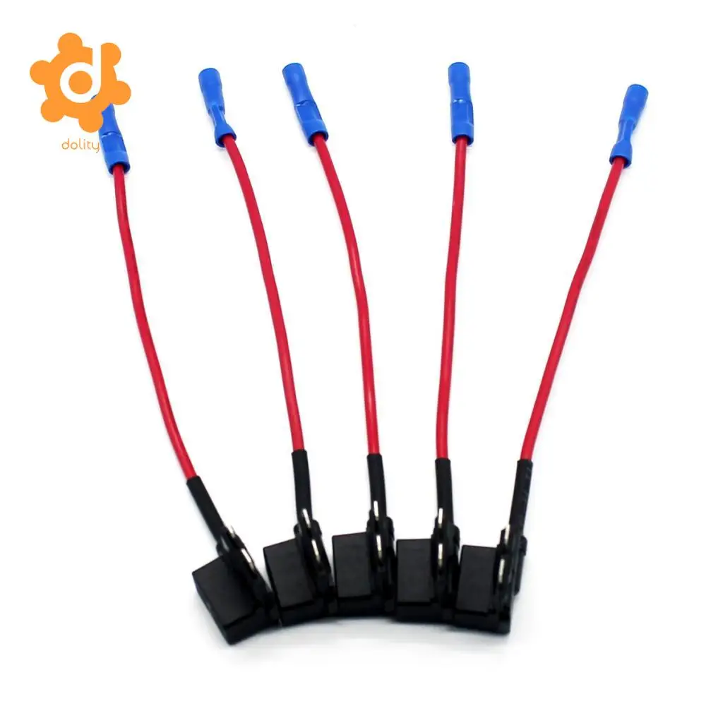 5pcs Car Add Circuit 10A ACU Tap Standard Blade Fuse Box Holder