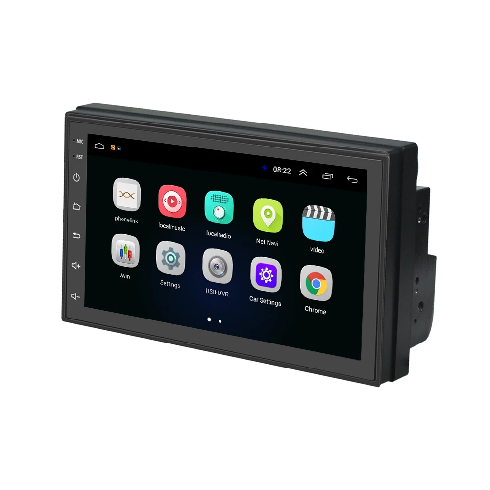 Android 8.1 BT Quad Core Car Stereo Radio 2 Din 7'' Touch Screen MP5 FM GPS Unit 