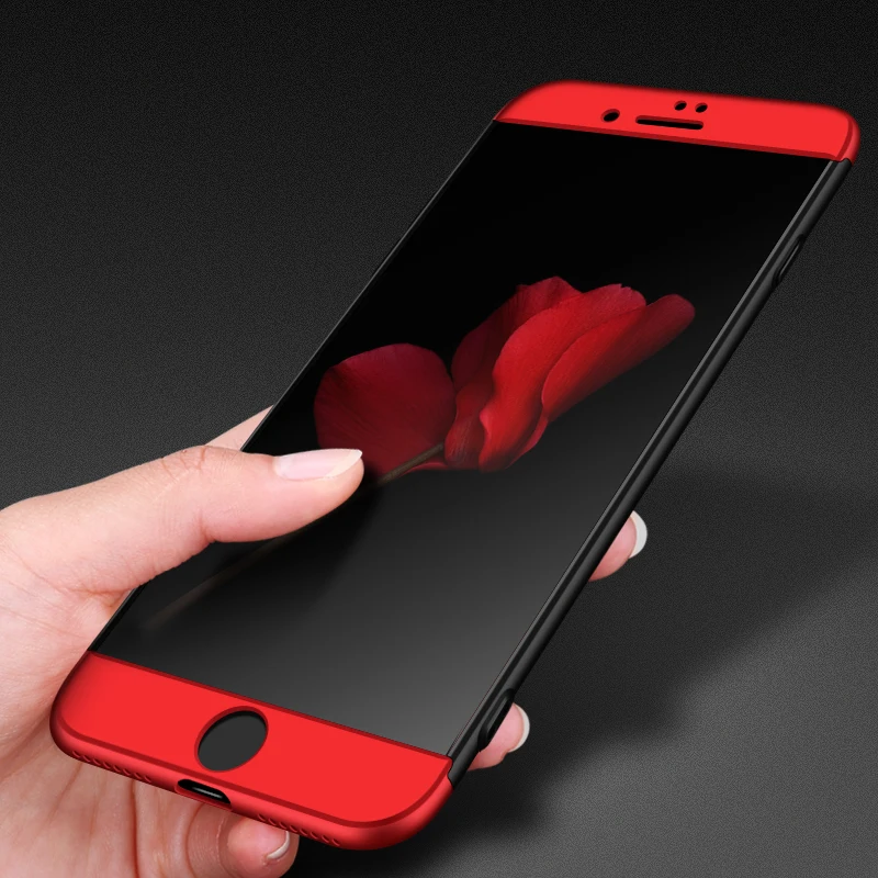GKK для Apple iPhone 8 чехол 360 полная защита противоударный три в одном ультратонкий