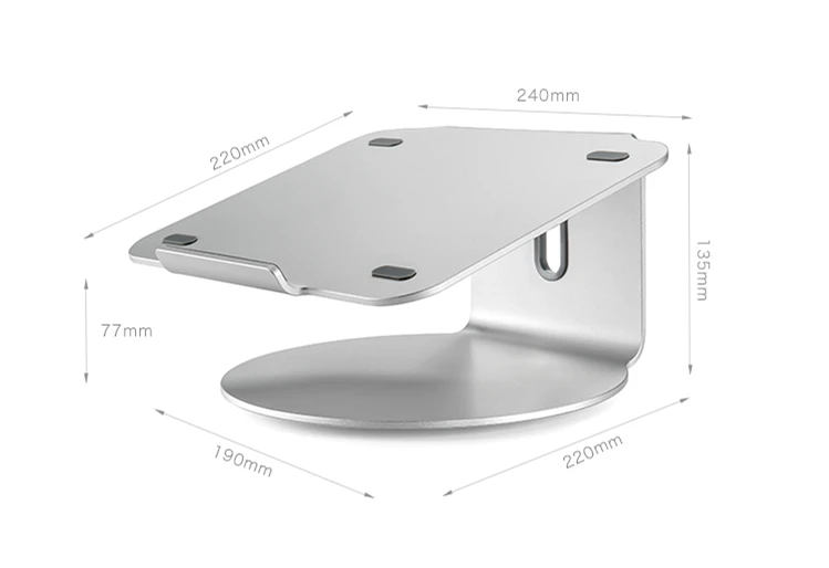 Алюминиевая Подставка для ноутбука с поворотом на 360 градусов, подставка для ноутбука, охлаждающая подставка для ноутбука, поддержка 10-17 дюймов MacBook Pro Air