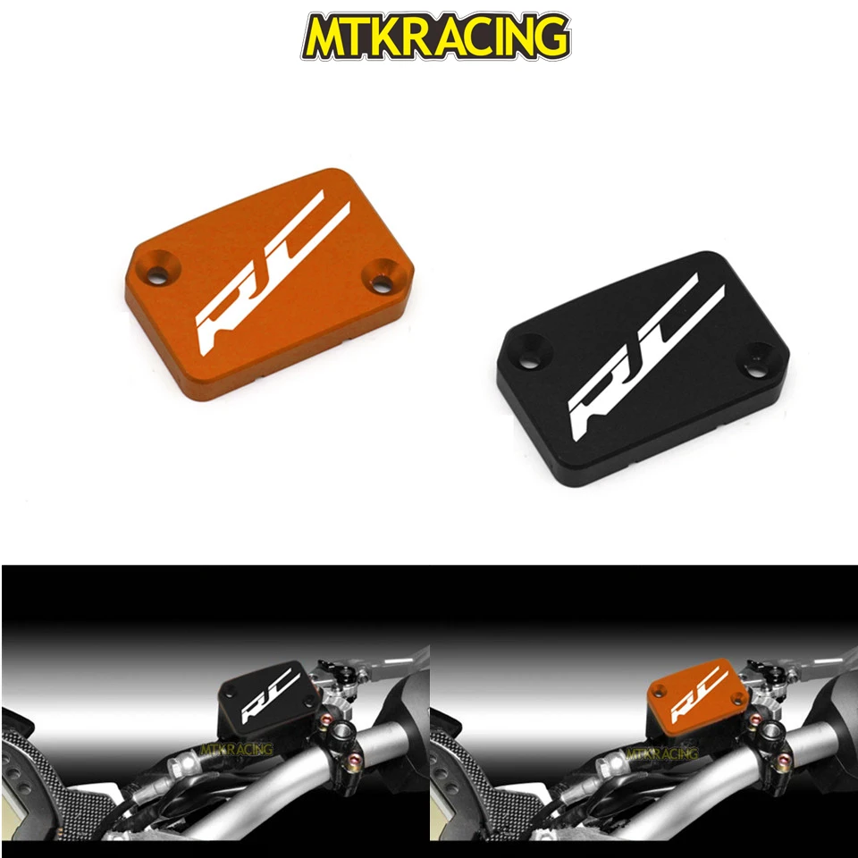 

MTKRACING FOR KTM RC 125 / RC 200 / RC 250 / RC 390 CNC Aluminum Motorcycle Brake Fluid Fuel Reservoir Tank Cap Cover