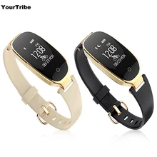 S3 Inteligente Pulseira Monitor de Freqüência Cardíaca Relógio Despertador À Prova D’ Água Relógio De Fitness Rastreador Pedômetro Contador de Passos Pulseira Inteligente preto