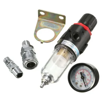 

Aluminum alloy Regulator 130PSI 40micron 9.9Kgf/cm² 26CFM (750 L/Min) Connector Oil 1/4'' Separator Gauge Tool
