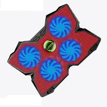 USB питание тонкий плоский ноутбук охлаждающая подставка для ноутбука радиатор с светодиодный четыре вентилятора для 17 дюймов ноутбука R20