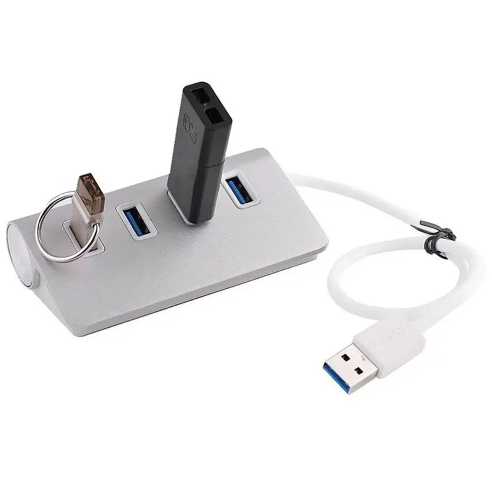 2019 USB 3 0 4 портовый мультиконцентратор разветвитель Алюминиевый адаптер высокая