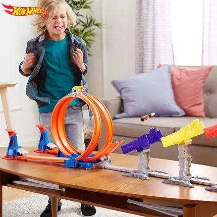 

Hot Wheels track suit hot small car car track speed limit track jump alloy