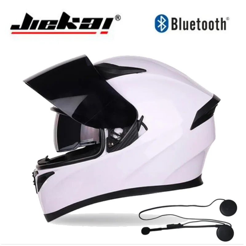 Мотоциклетный шлем JIEKAI с двойными линзами и Bluetooth новинка 2019|Шлемы| |