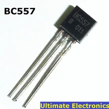 Transistor de amplificador de uso geral de 50 pces bc557 pnp