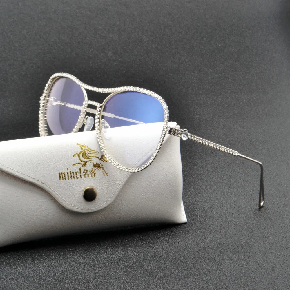 Солнцезащитные очки с прозрачными линзами в металлической оправе|brand sun glasses|designer
