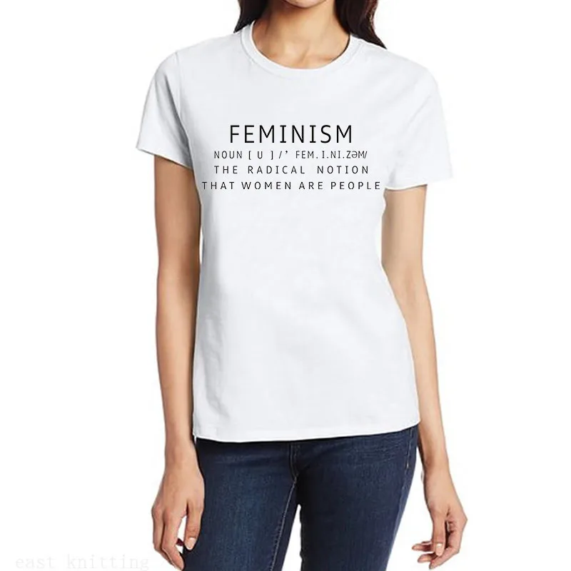 

WT0237 Women Fashion Funny Feminist Tee Shirt Definition Print Short Sleeve Tops